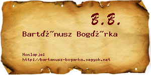 Bartánusz Bogárka névjegykártya